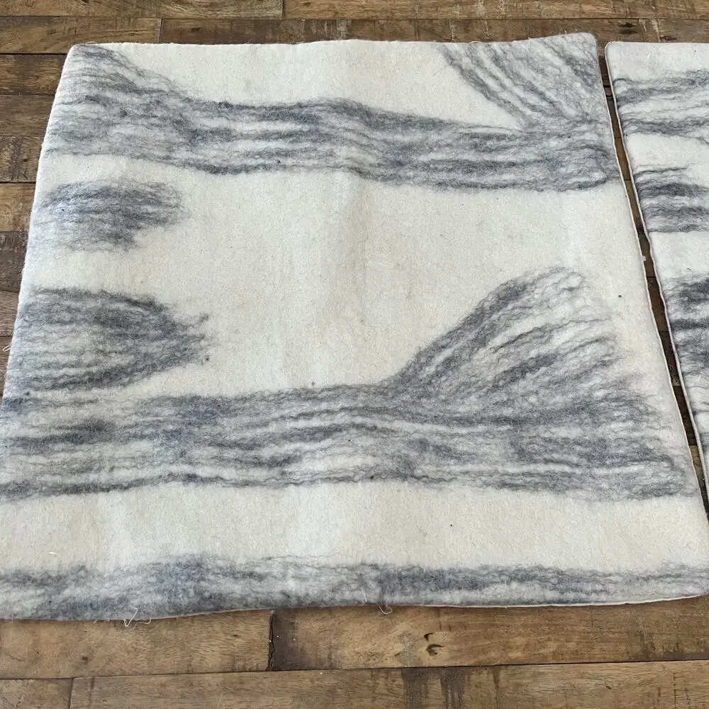 2 West Elm Square Wool Pillow Covers 19